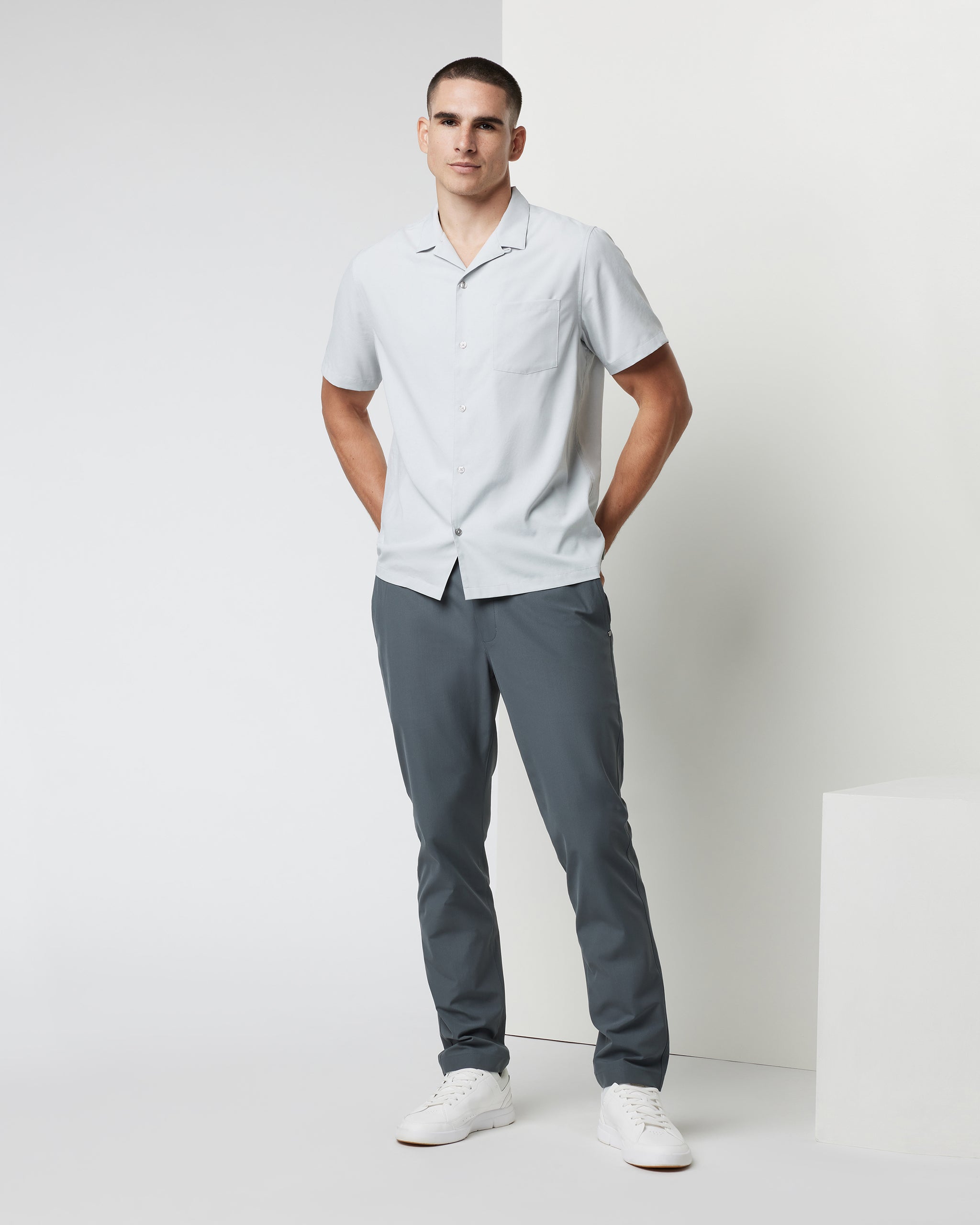Meta Elastic Waist Pant | Shale