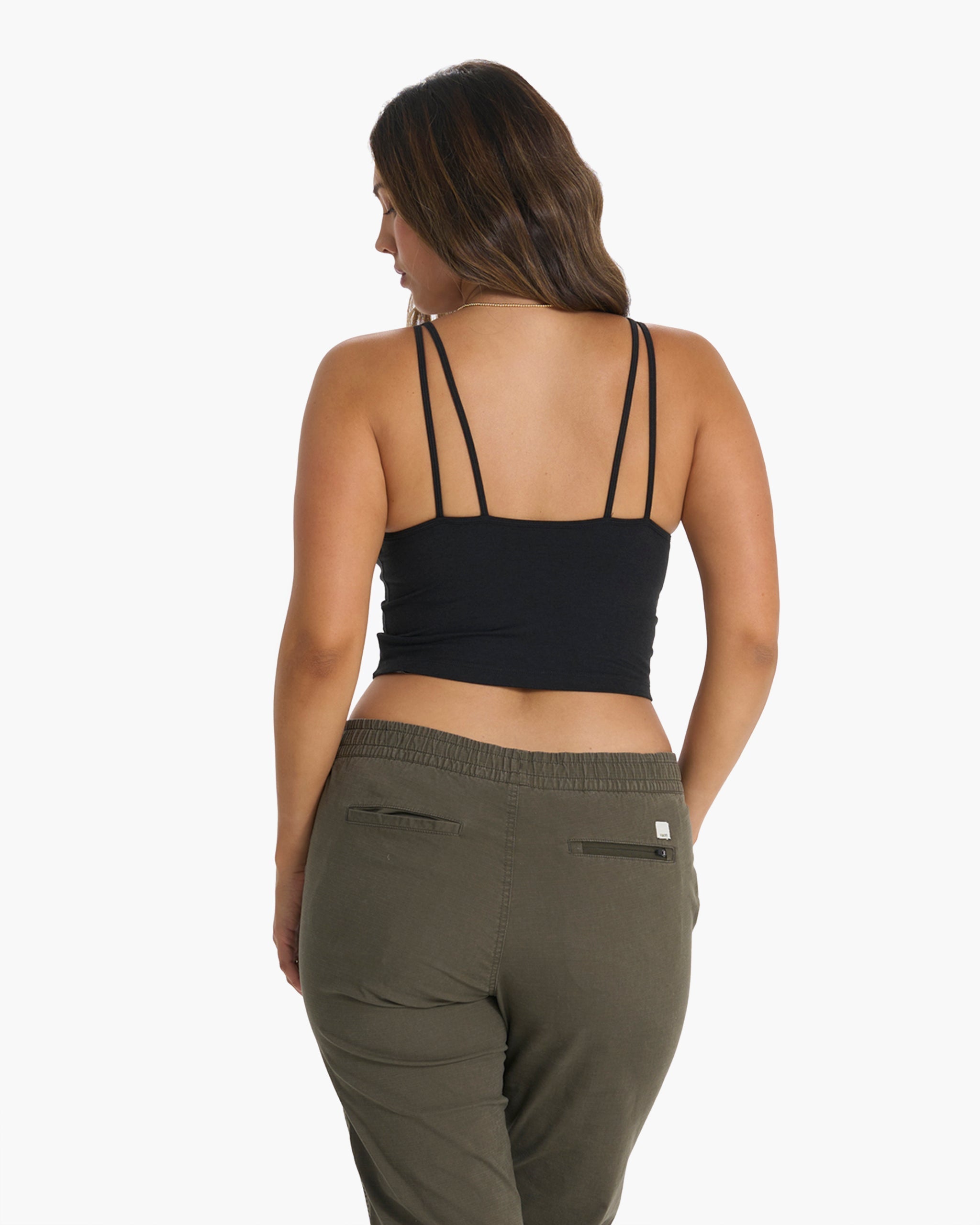Halo Performance Crop | Black Heather
