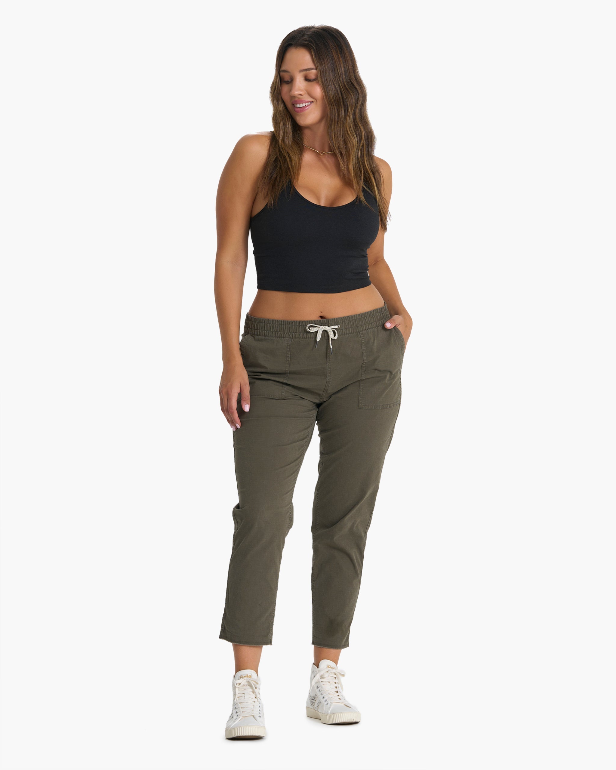 Halo Performance Crop | Black Heather