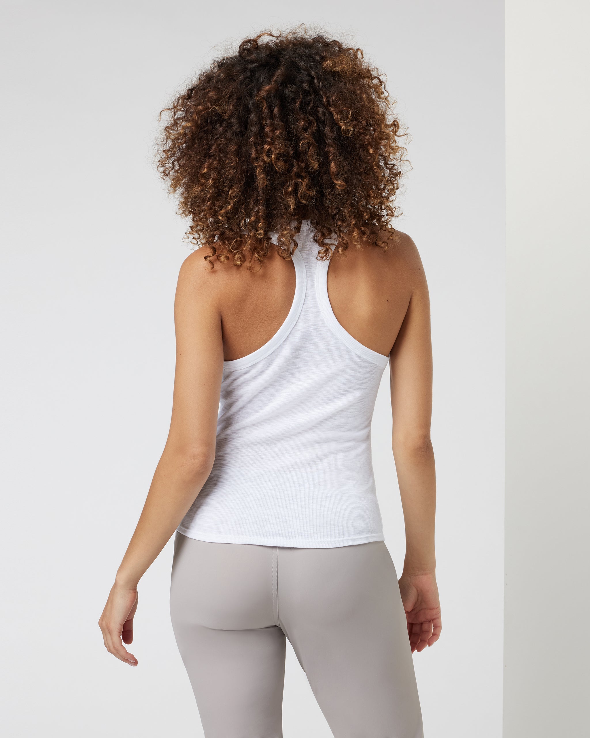 Sunrise High Neck Tank | White