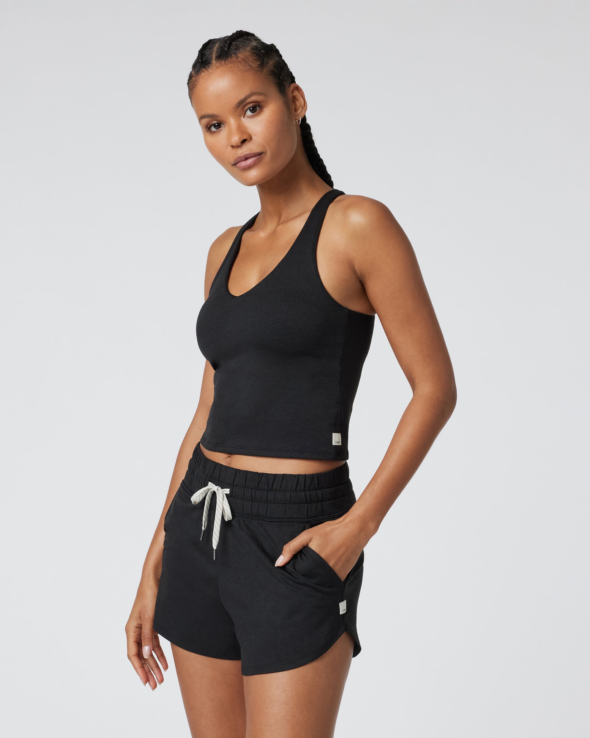 Halo Performance Crop 2.0 | Black Heather