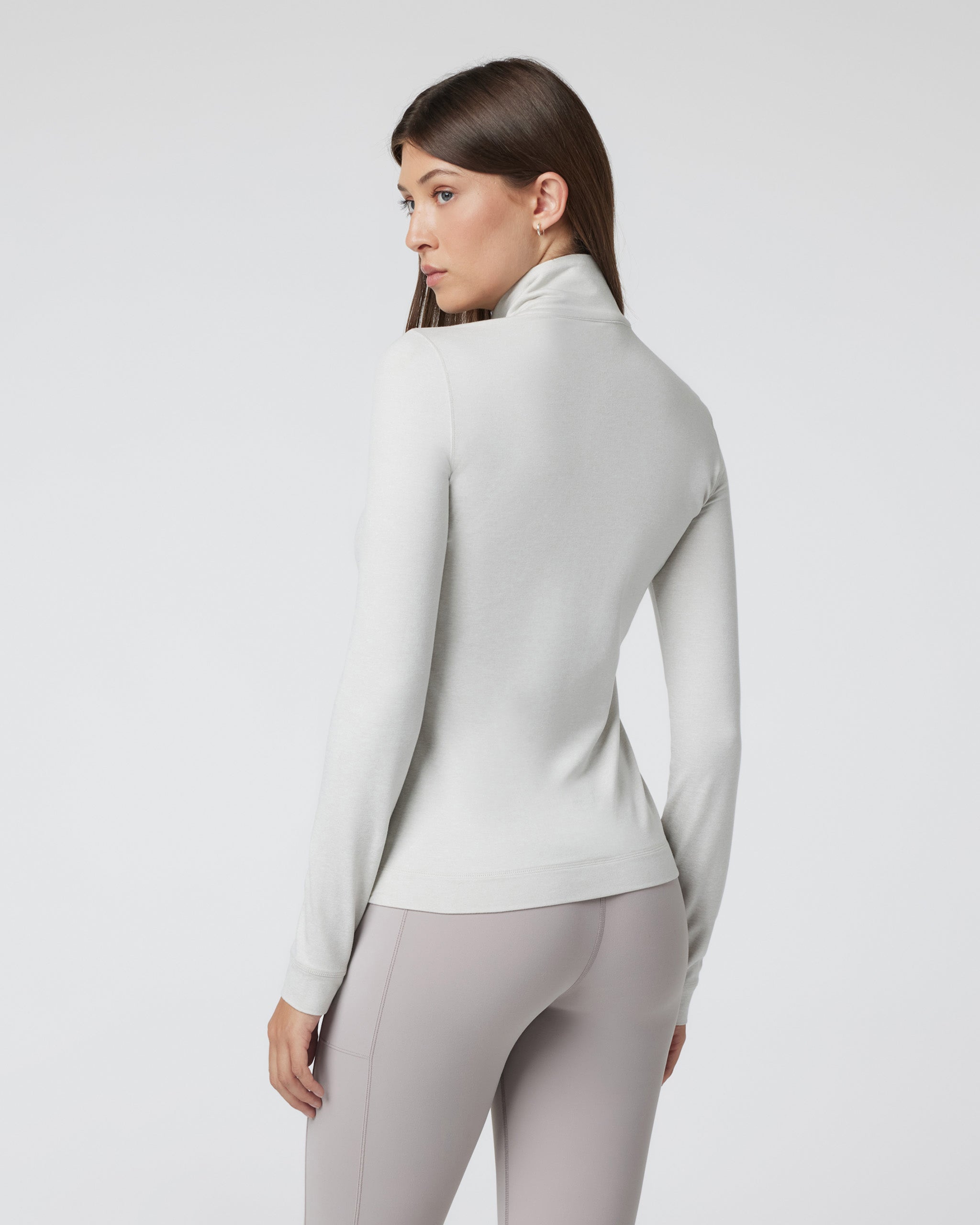 Halo Essential Half Zip | Salt Heather