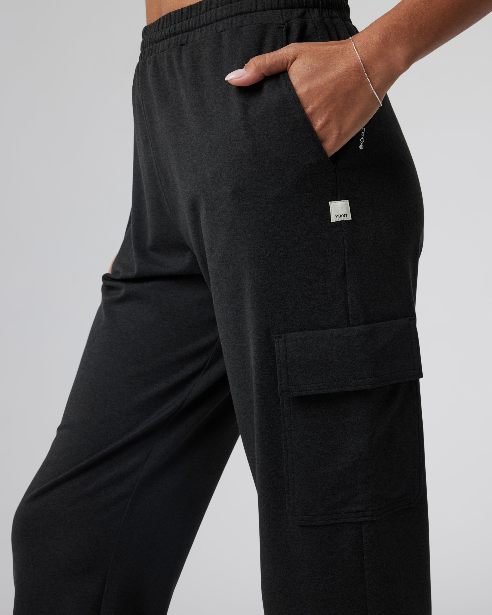 Boyfriend Cargo Sweatpant | Black Heather