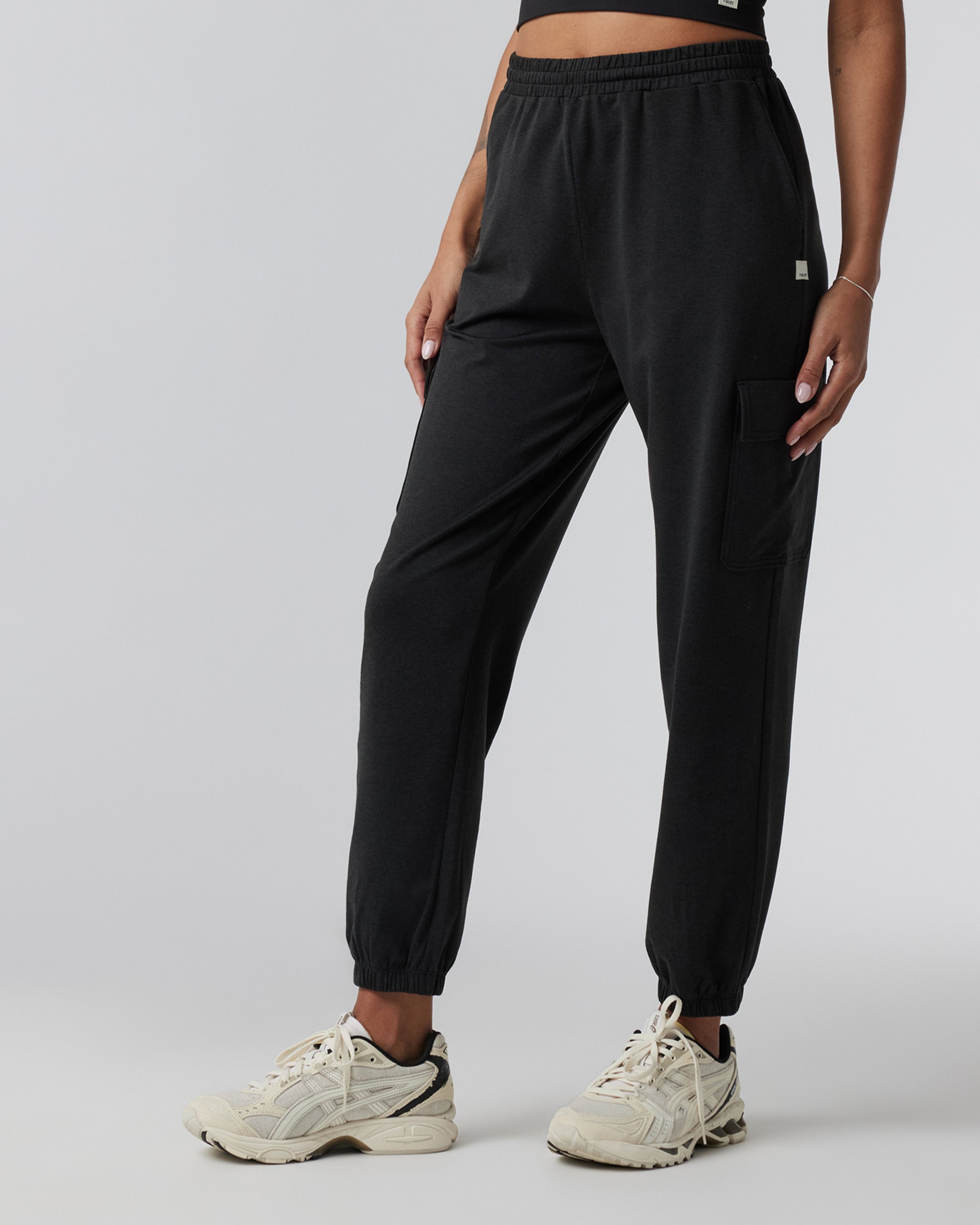 Boyfriend Cargo Sweatpant | Black Heather